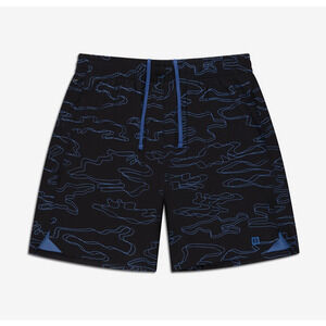 Layer 8 Men's Qwick-Dry Black Camo Training Shorts Size Medium New